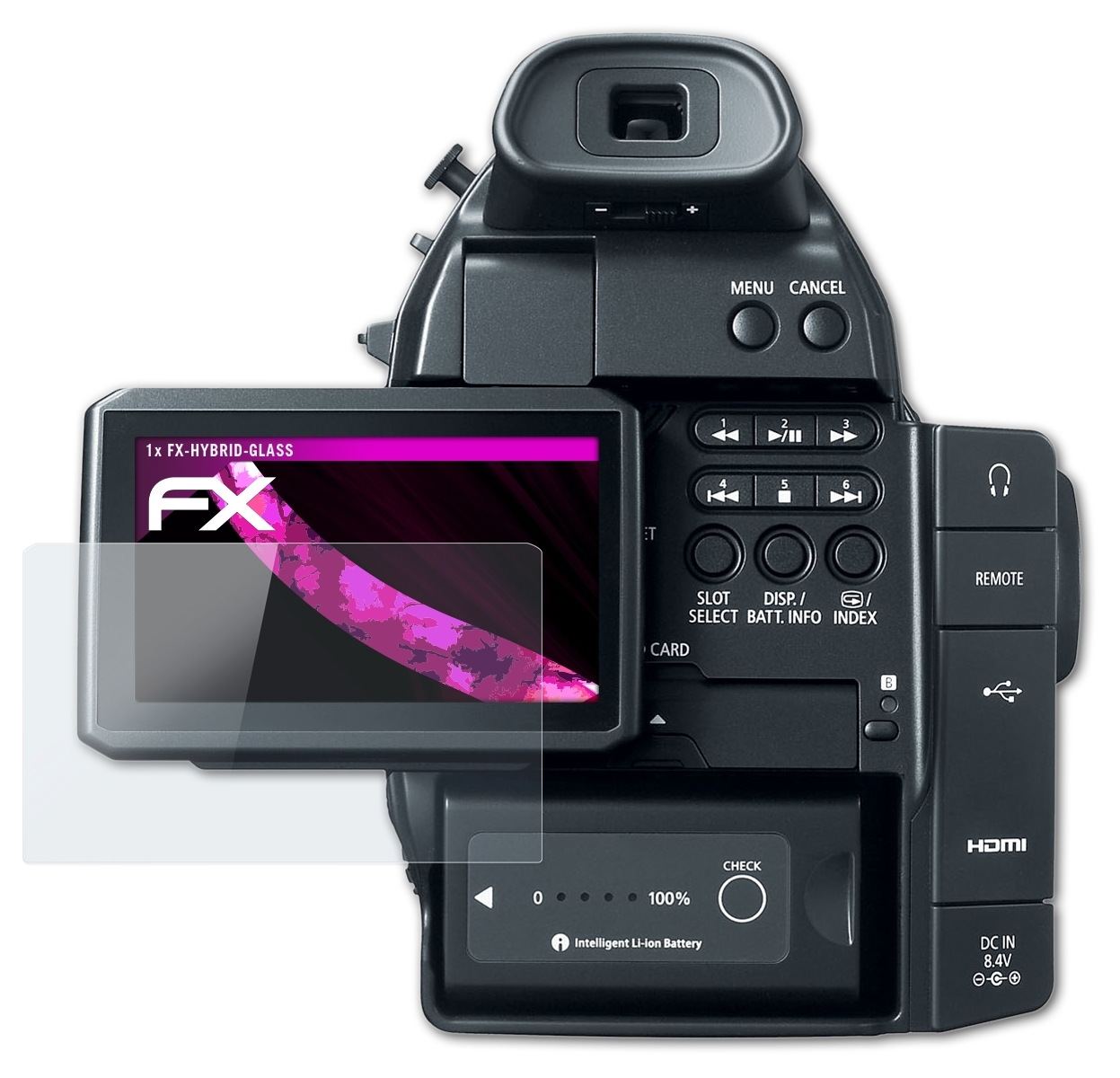 ATFOLIX FX-Hybrid-Glass Schutzglas(für C100) Canon EOS