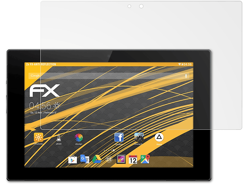 ATFOLIX 2x FX-Antireflex Displayschutz(für Sony Xperia Tablet Z) | Tabletschutzfolien