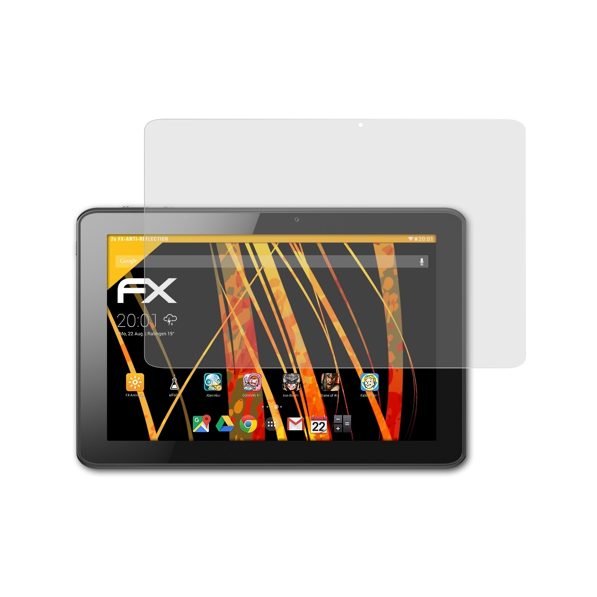 ATFOLIX 2x FX-Antireflex Displayschutz(für Acer Iconia A511)