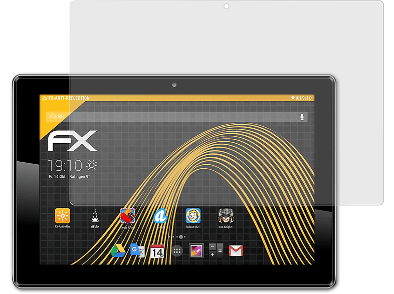 ATFOLIX 2x FX-Antireflex Displayschutz(für 3 ProTab 10.1) View XXL Point of