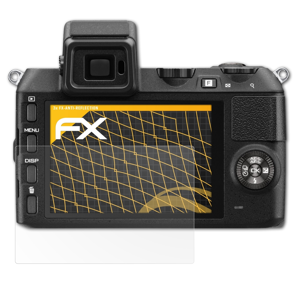 ATFOLIX 3x V2) Nikon 1 FX-Antireflex Displayschutz(für