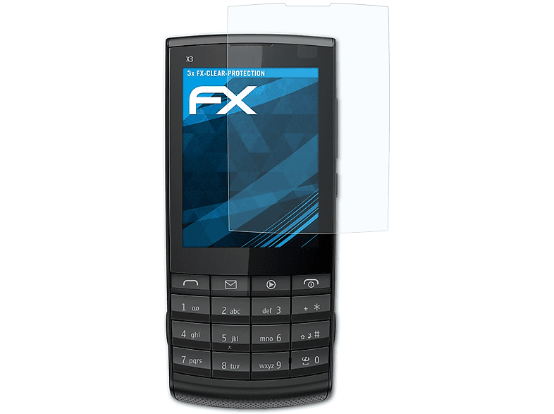 ATFOLIX Displayschutz(für X3-02) Nokia 3x FX-Clear
