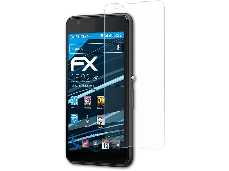 ATFOLIX 3x FX-Clear Displayschutz(für Sony Xperia E4g)