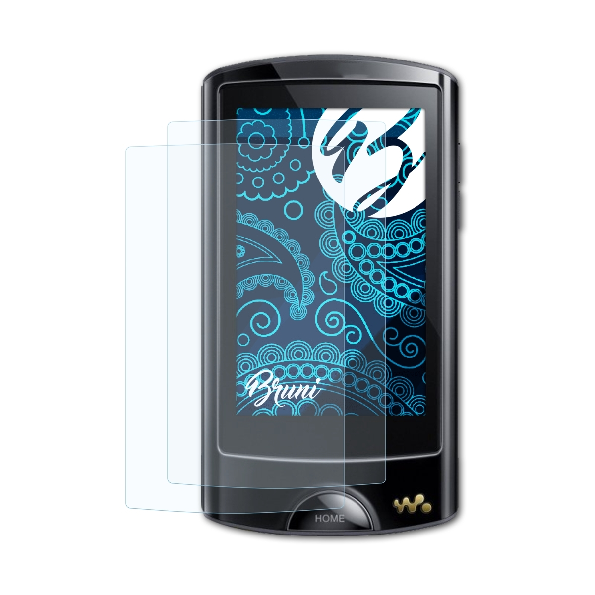 Basics-Clear 2x BRUNI NWZ-A865) Schutzfolie(für Walkman Sony
