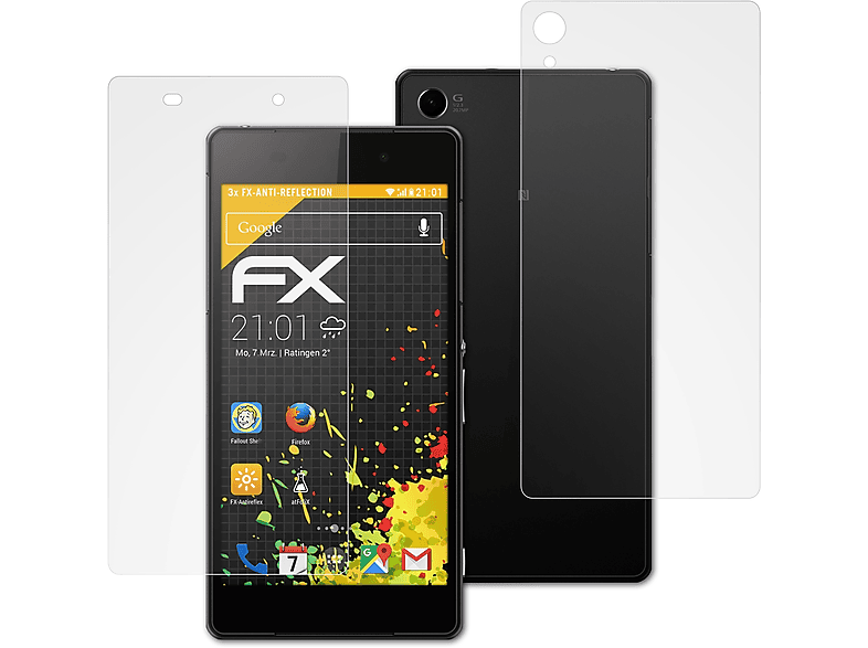 ATFOLIX 3x FX-Antireflex Z2) Sony Xperia Displayschutz(für
