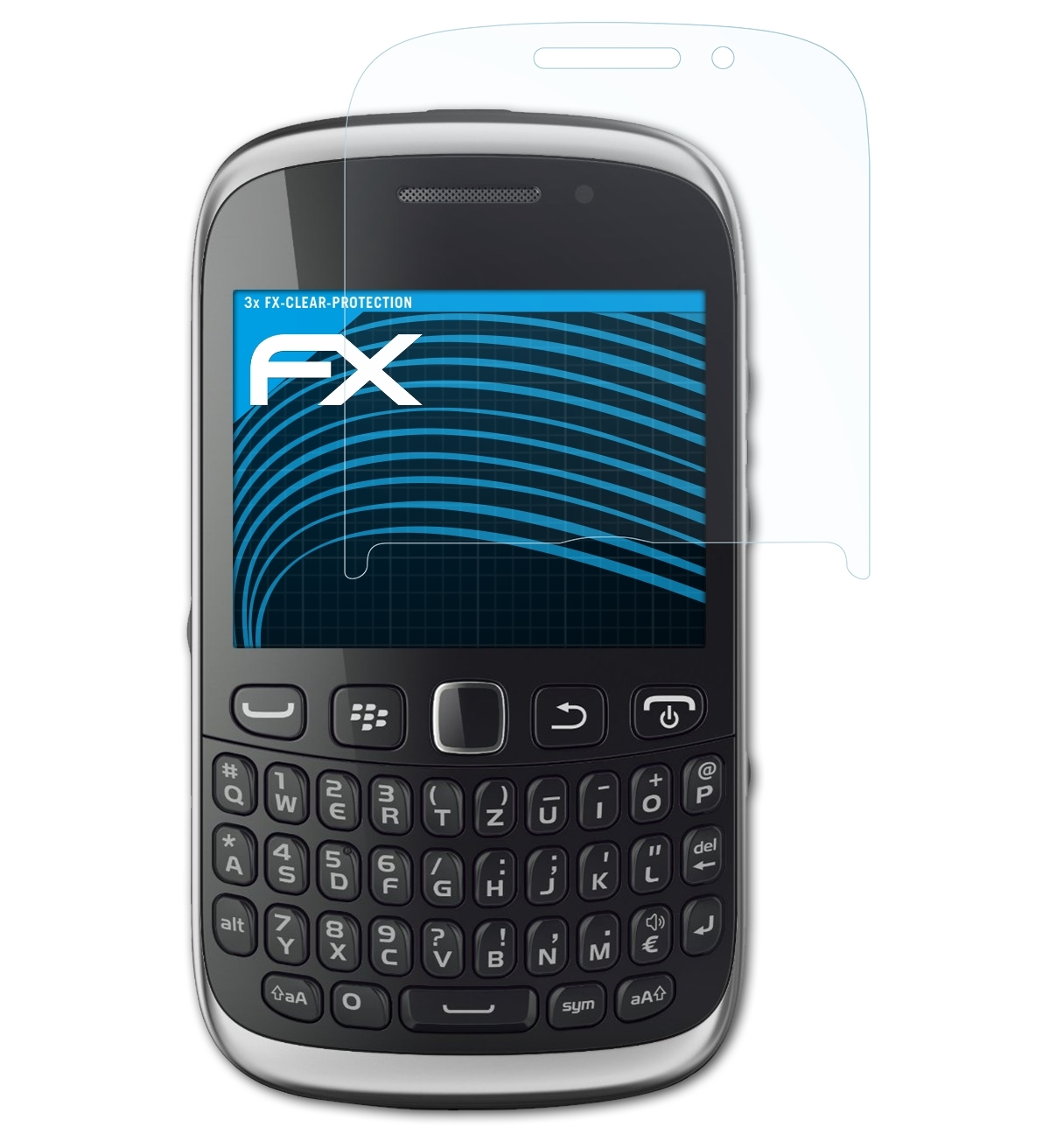 ATFOLIX 3x FX-Clear Displayschutz(für Blackberry Curve 9320)