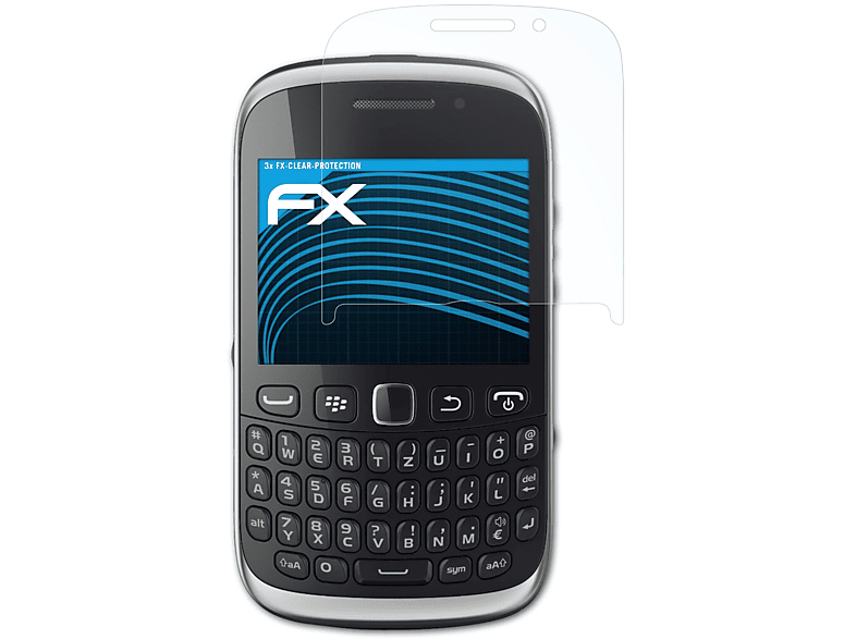ATFOLIX 3x FX-Clear Displayschutz(für Blackberry Curve 9320)