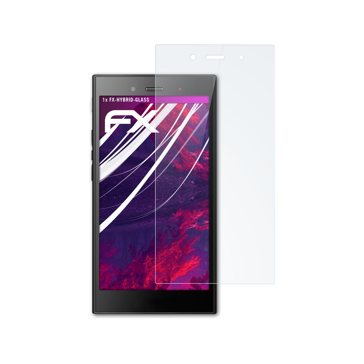 ATFOLIX FX-Hybrid-Glass Blackberry Schutzglas(für Z3)