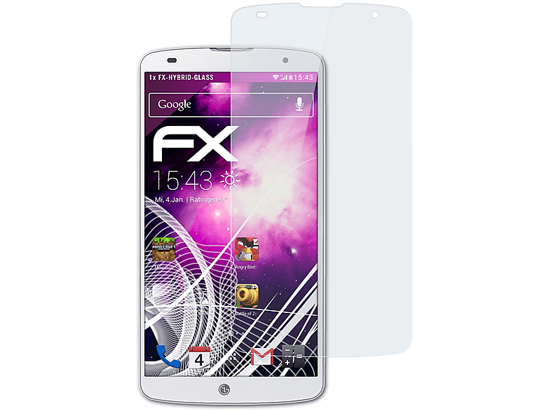 ATFOLIX FX-Hybrid-Glass Schutzglas(für LG G Pro 2)