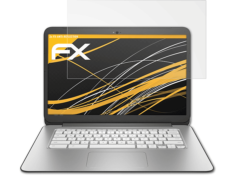ATFOLIX 2x FX-Antireflex Displayschutz(für Google Chromebook 14 (HP))