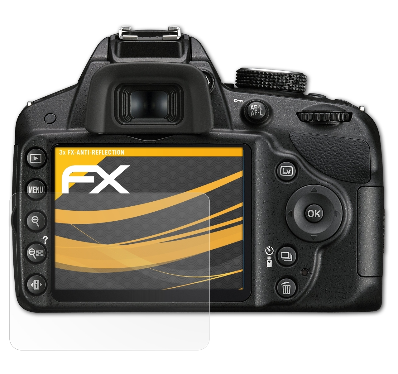 Nikon ATFOLIX 3x FX-Antireflex Displayschutz(für D3200)