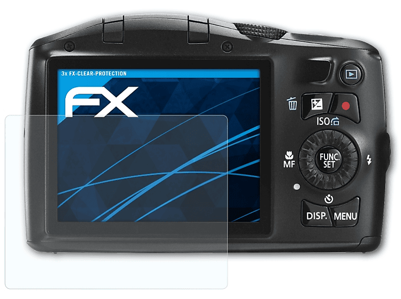 ATFOLIX 3x FX-Clear Displayschutz(für Canon PowerShot SX150 IS)