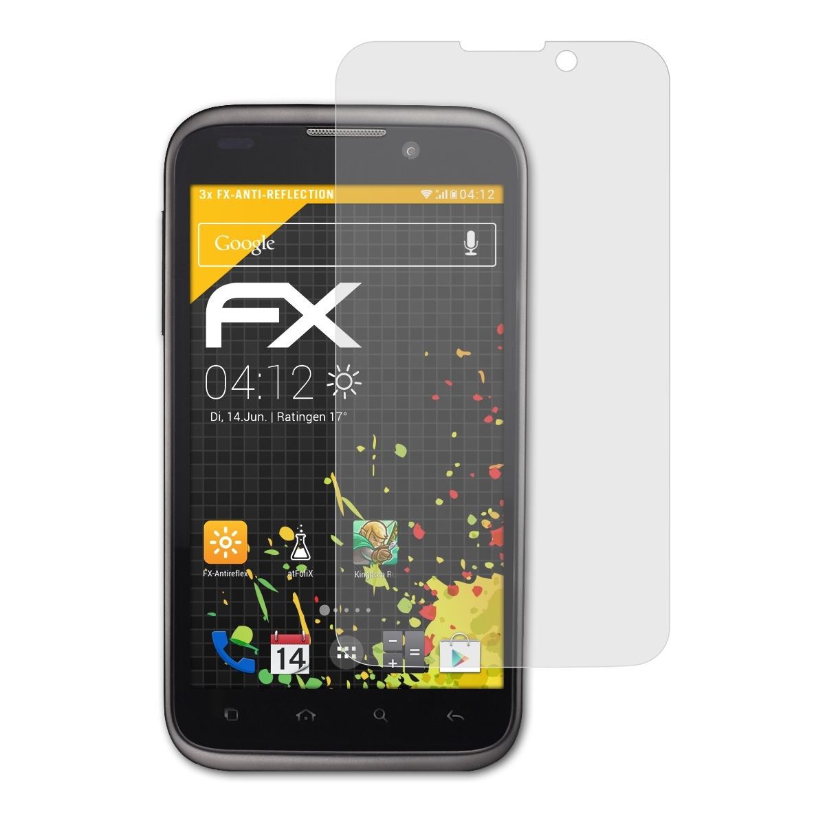 ATFOLIX 3x FX-Antireflex Displayschutz(für Alcatel One Touch 995)