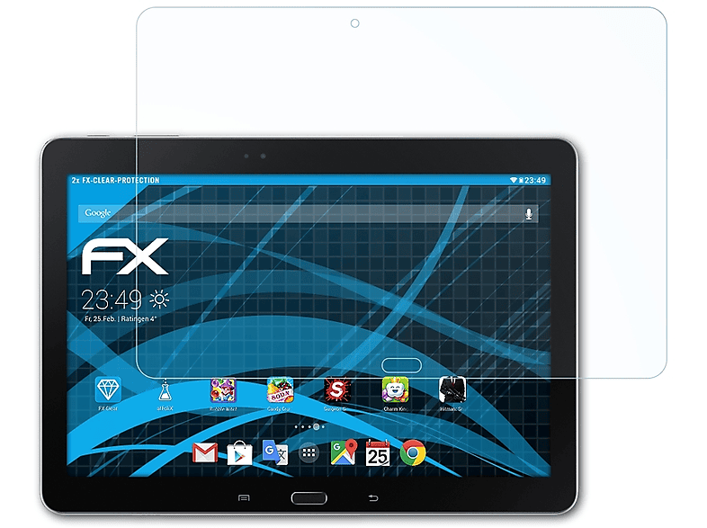 ATFOLIX 2x FX-Clear Displayschutz(für Samsung Galaxy Note 10.1 (2014 Edition))