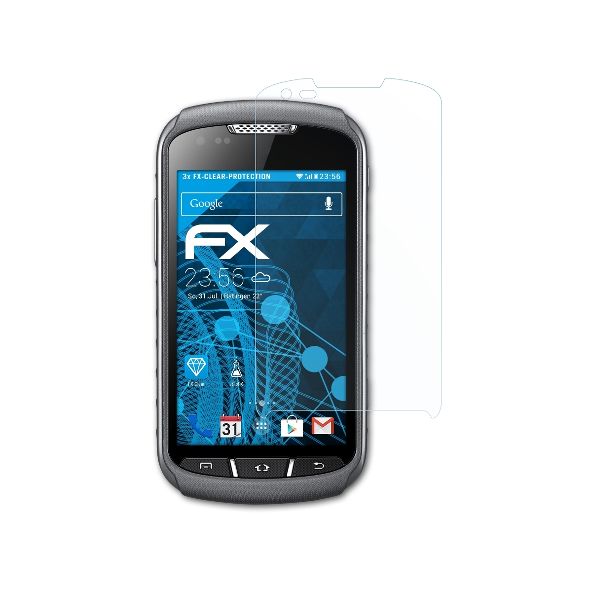 Samsung 2 ATFOLIX (GT-S7710)) FX-Clear Xcover Galaxy 3x Displayschutz(für