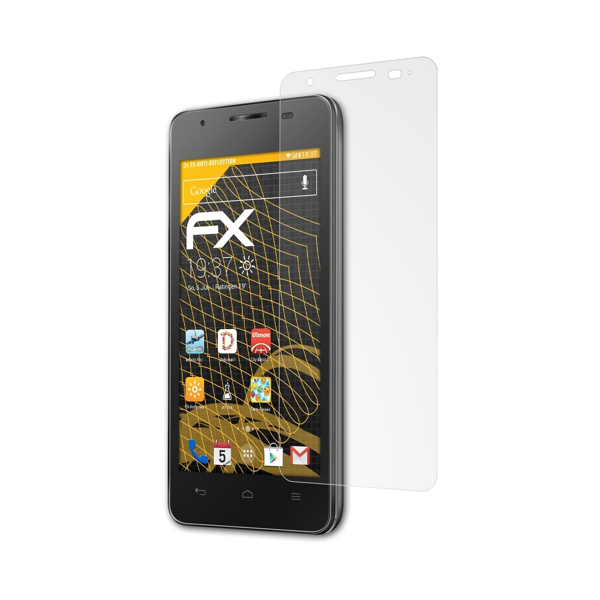 ATFOLIX 3x FX-Antireflex Displayschutz(für Huawei G510) Ascend