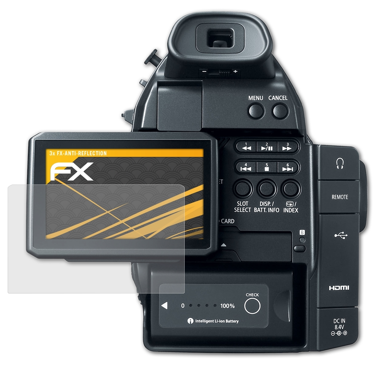 Displayschutz(für FX-Antireflex Canon ATFOLIX 3x C100) EOS