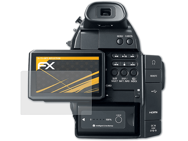 Displayschutz(für FX-Antireflex Canon ATFOLIX 3x C100) EOS