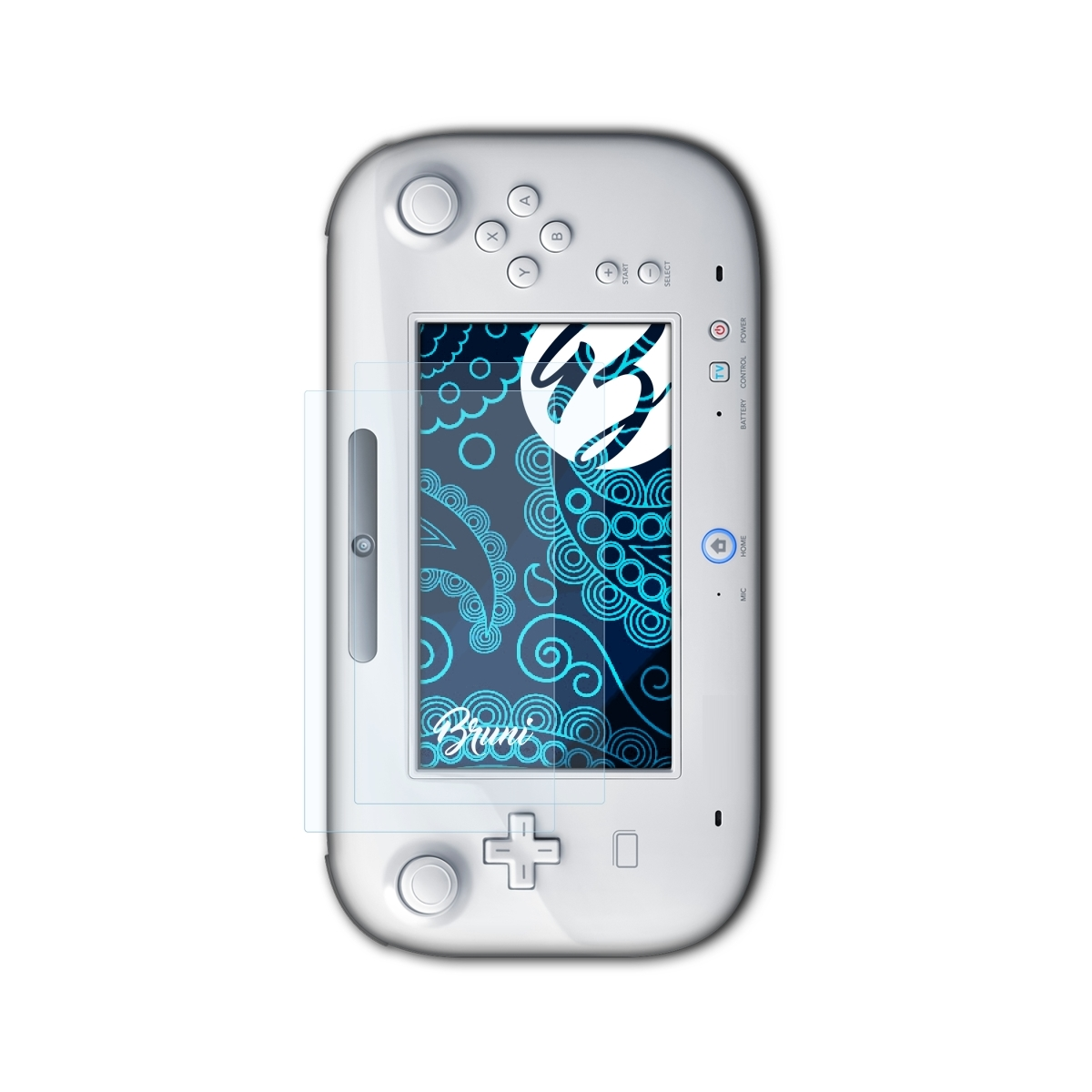 U Basics-Clear GamePad) 2x Schutzfolie(für BRUNI Nintendo Wii
