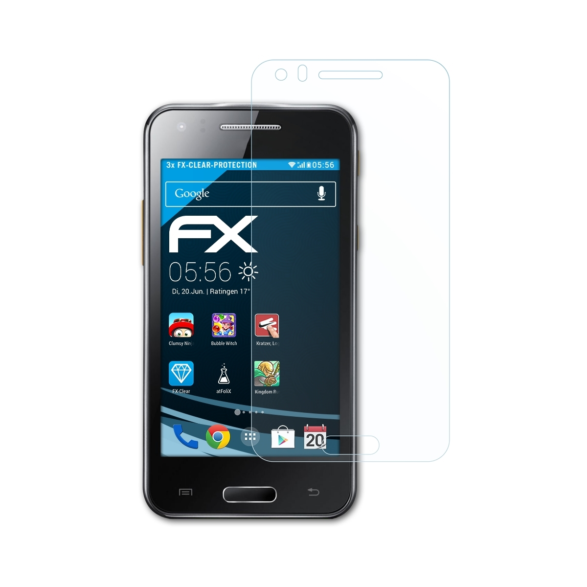 FX-Clear Galaxy 3x Samsung ATFOLIX Beam) Displayschutz(für