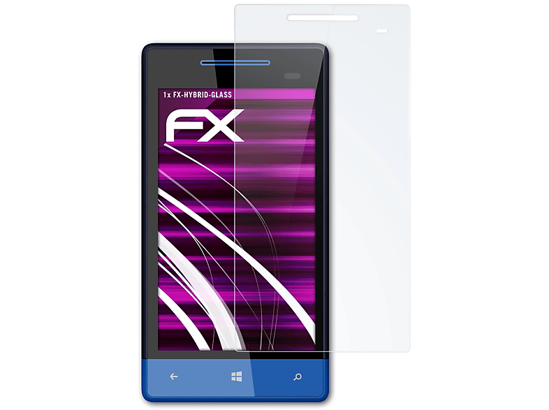 ATFOLIX FX-Hybrid-Glass Schutzglas(für HTC Windows Phone 8S)