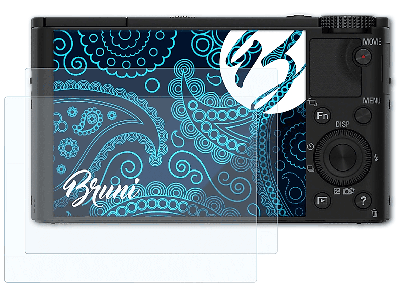 BRUNI 2x Basics-Clear Schutzfolie(für Sony DSC-RX100 III)
