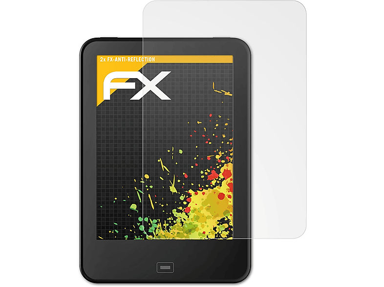 ATFOLIX 2x FX-Antireflex Displayschutz(für Tolino Vision 2)