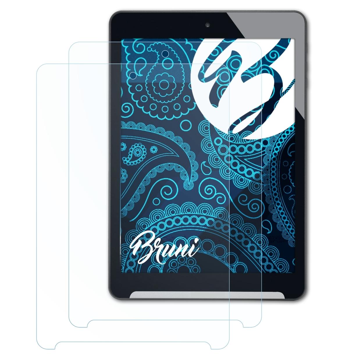 BRUNI 2x Basics-Clear Schutzfolie(für LIFETAB S7851 (MD98675)) Medion