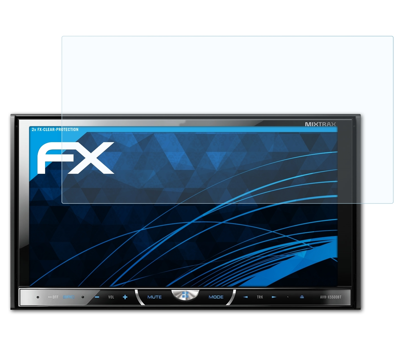 Displayschutz(für AVH-X5500BT) FX-Clear 2x ATFOLIX Pioneer