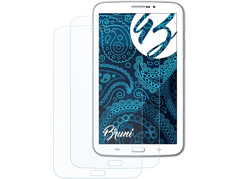 BRUNI 2x Basics-Clear Schutzfolie(für Samsung Galaxy Tab 3 7.0 (3G SM-T2110))