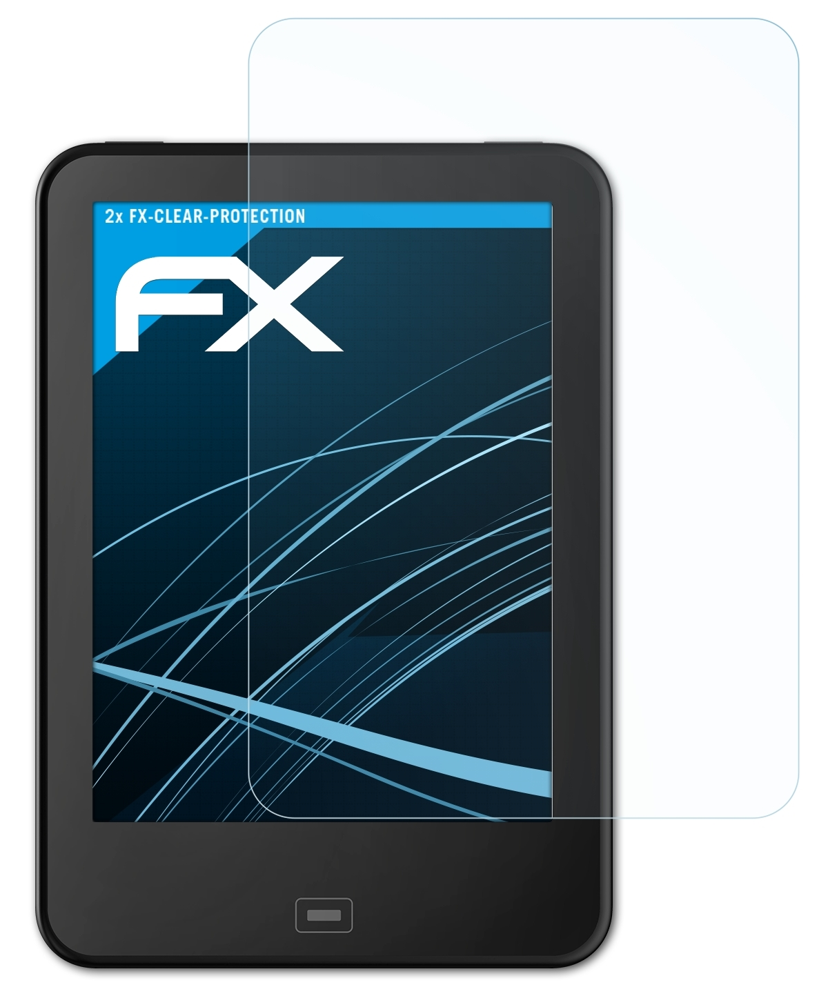 2x Vision 2) ATFOLIX FX-Clear Displayschutz(für Tolino
