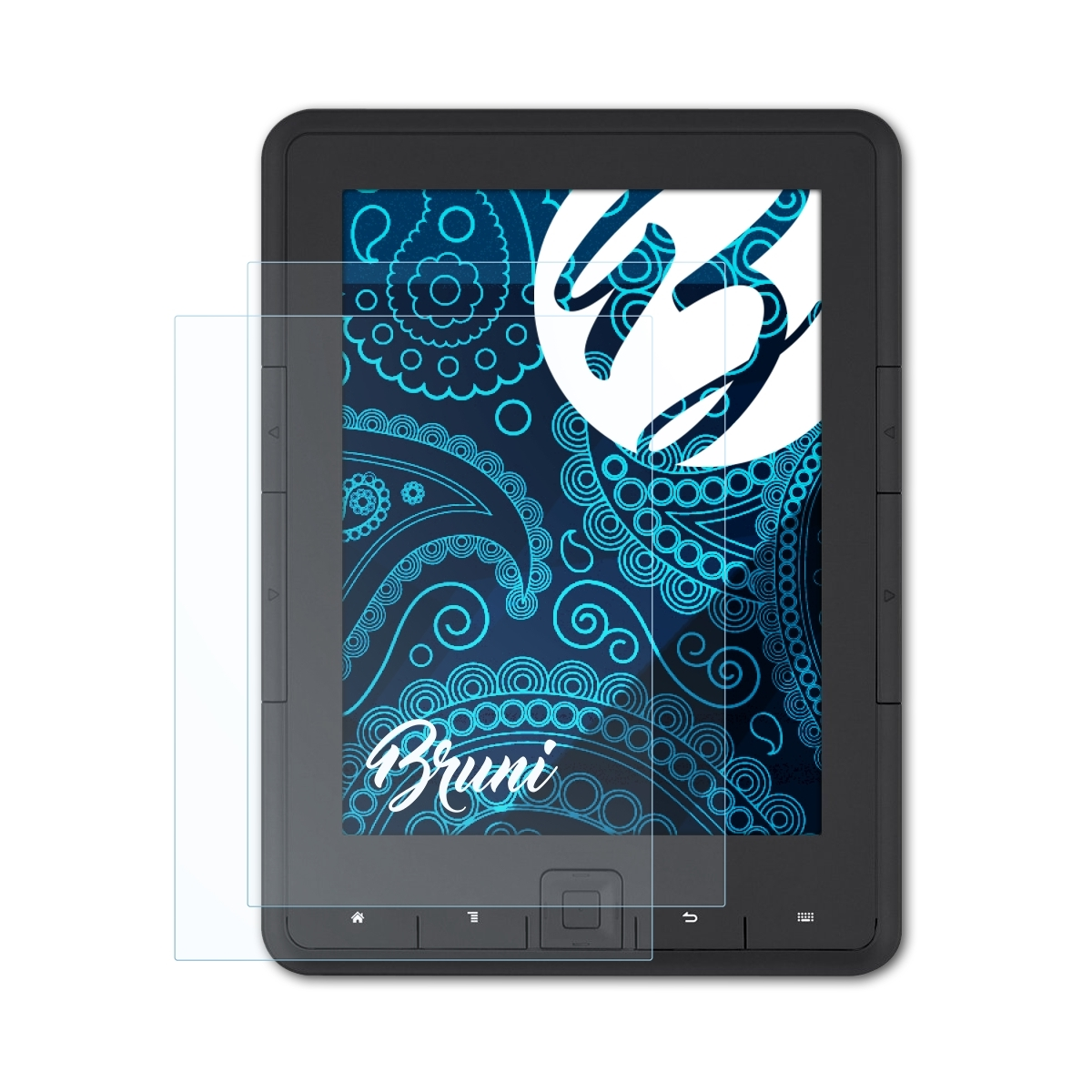BRUNI 2x Basics-Clear eBook Trekstor Pyrus) Schutzfolie(für Reader