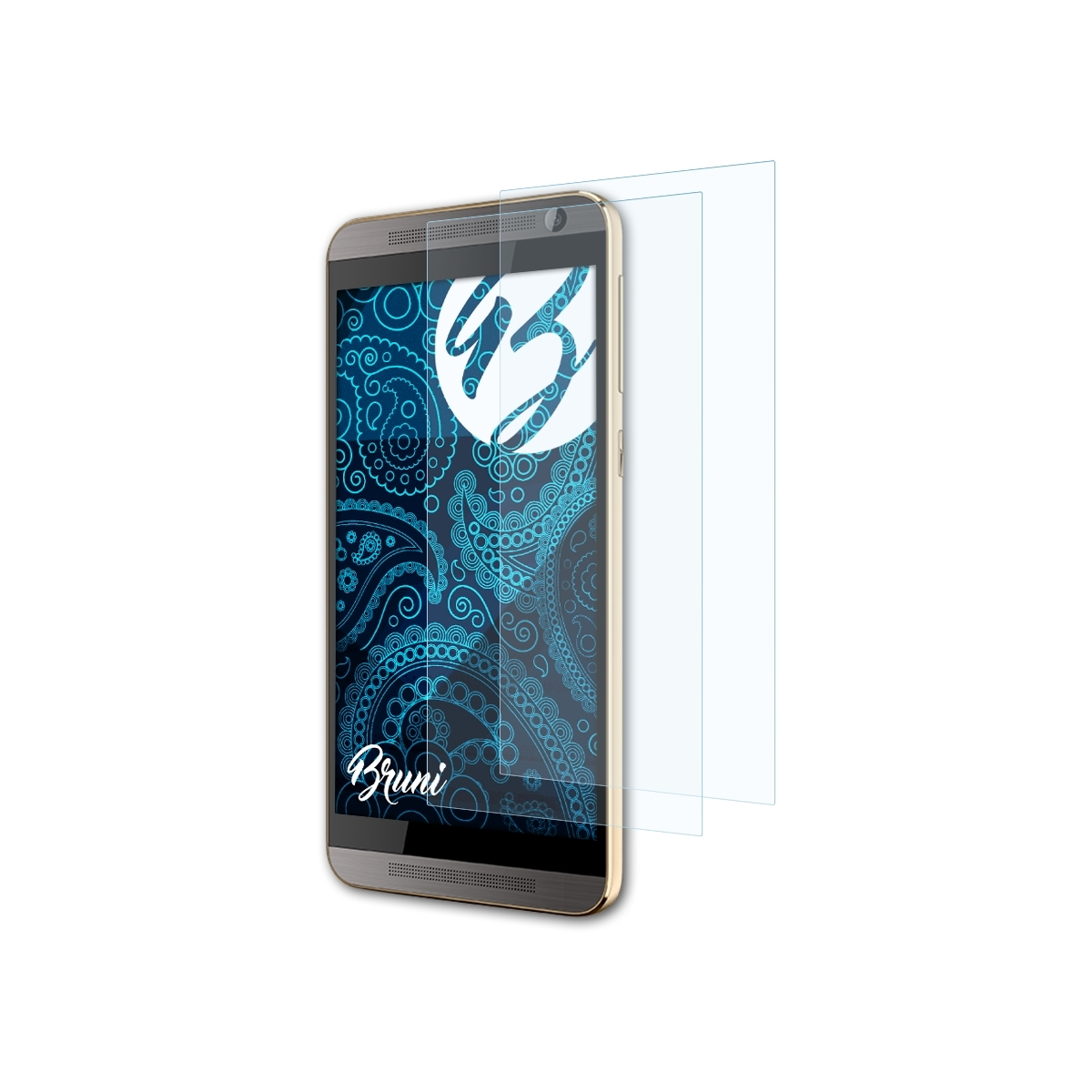 2x BRUNI HTC Basics-Clear Schutzfolie(für Plus) E9 One