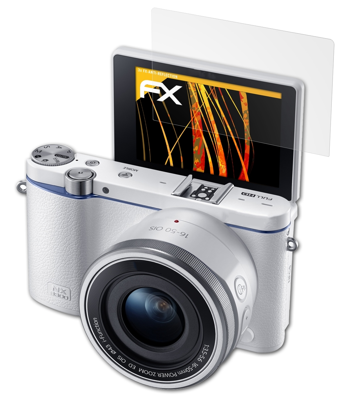 ATFOLIX 3x FX-Antireflex Displayschutz(für NX Samsung 3300)
