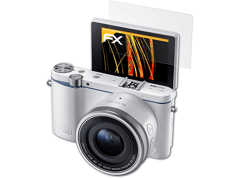 ATFOLIX 3x FX-Antireflex Displayschutz(für Samsung NX 3300)