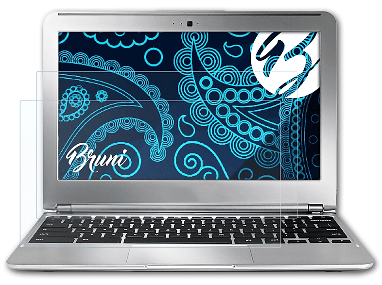 BRUNI 2x Basics-Clear Schutzfolie(für Google Chromebook Series 3 (11.6 Inch) (Samsung))