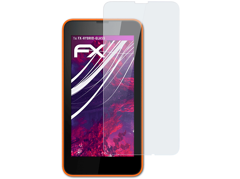 Nokia Lumia FX-Hybrid-Glass ATFOLIX 635) Schutzglas(für
