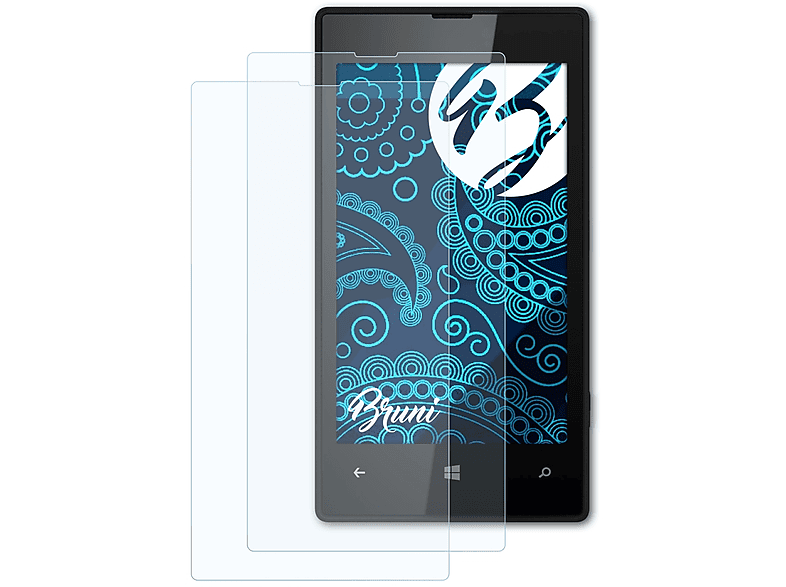 2x BRUNI Lumia Schutzfolie(für Nokia 520) Basics-Clear