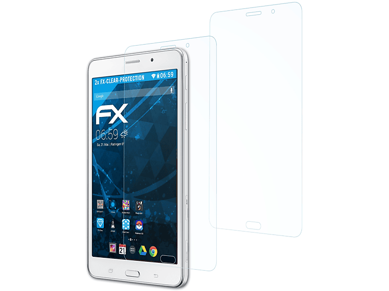 Tab Galaxy (LTE/3G Samsung 4 T235)) ATFOLIX FX-Clear 2x 7.0 Displayschutz(für