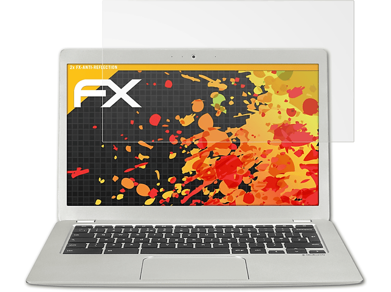 ATFOLIX 2x FX-Antireflex Displayschutz(für Google Chromebook 2 (13.3 Inch) (Toshiba))