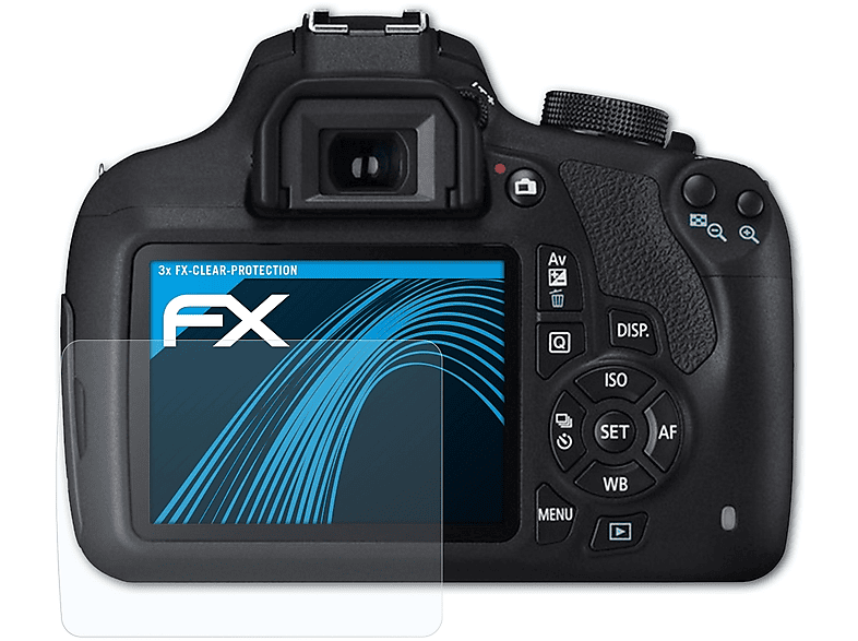 ATFOLIX 3x FX-Clear Displayschutz(für EOS Canon 1200D)