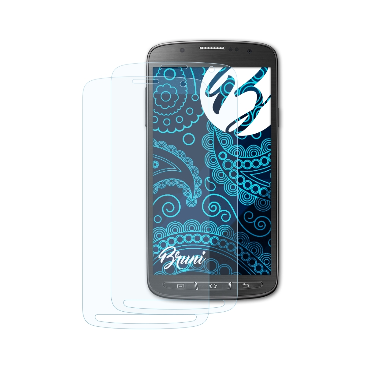 BRUNI 2x Basics-Clear Galaxy Samsung S4 Active) Schutzfolie(für