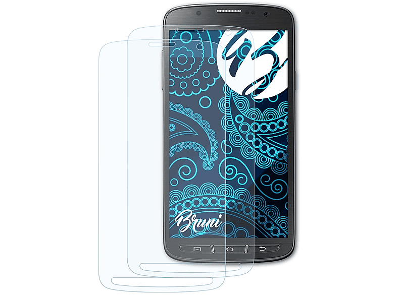 BRUNI 2x Basics-Clear Galaxy Samsung S4 Active) Schutzfolie(für
