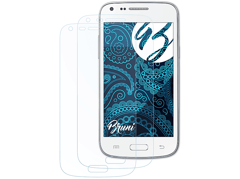 BRUNI 2x Basics-Clear Schutzfolie(für Samsung Galaxy Core Plus G3500)