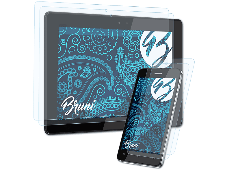 BRUNI 2x Basics-Clear Schutzfolie(für Asus PadFone Infinity 2 (EU) (A86))