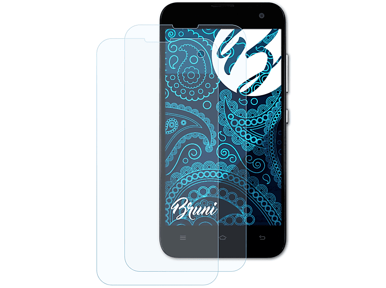 BRUNI 2x Basics-Clear Schutzfolie(für Xiaomi M2A (Mi-Two A))