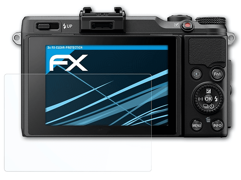 3x FX-Clear XZ-2) ATFOLIX Displayschutz(für Olympus
