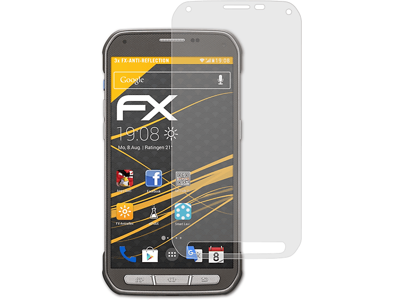 ATFOLIX 3x Samsung Active) S5 Galaxy Displayschutz(für FX-Antireflex