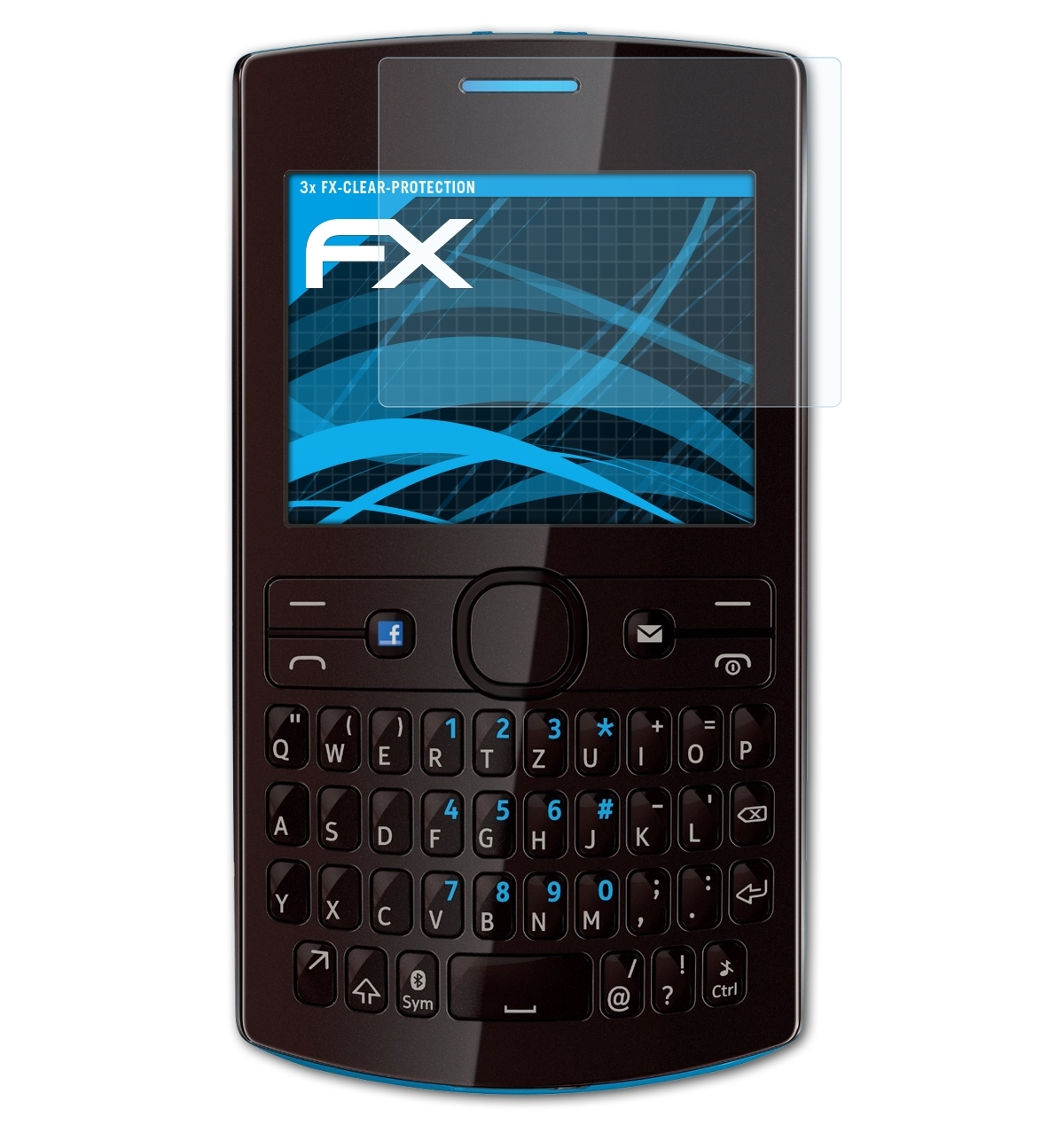 ATFOLIX 3x FX-Clear Displayschutz(für Nokia Asha 205)