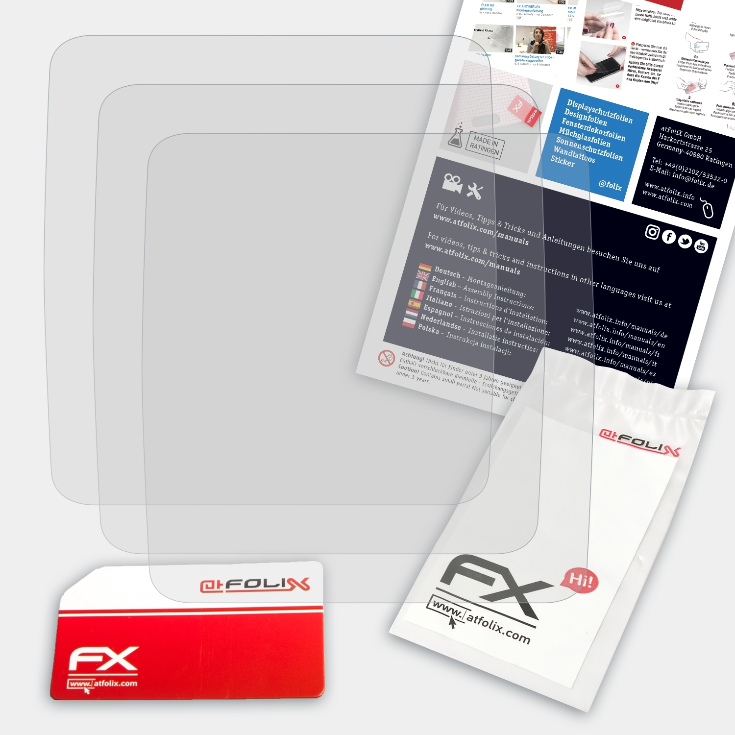ATFOLIX 3x FX-Antireflex Displayschutz(für Cardio) Multi-Sport TomTom